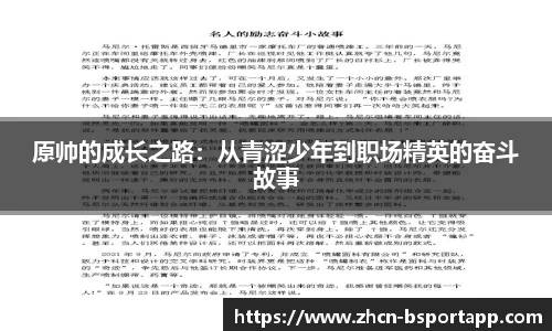 原帅的成长之路：从青涩少年到职场精英的奋斗故事
